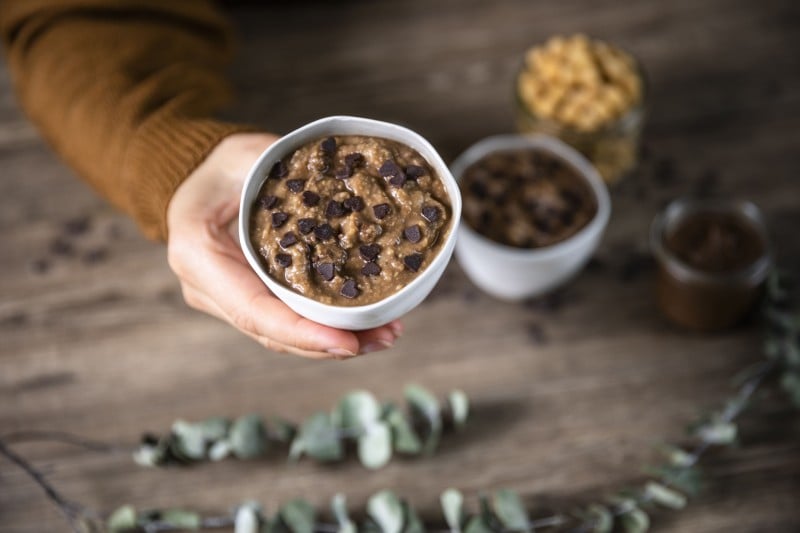 Gesundes Rezept Cookie Dough ohne Zucker, Eier und Mehl