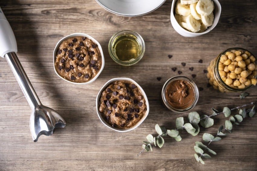 Gesundes Rezept Cookie Dough ohne Zucker, Eier und Mehl